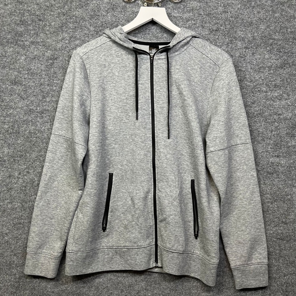 Member's Mark Everyday Active Full Zip Hoodie Men's Heather Gray Sports - Small